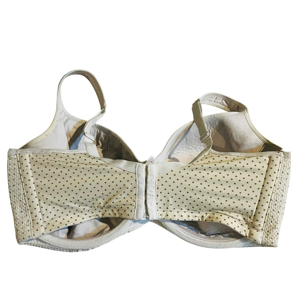 Cacique Polka Dot Demi Bra Size 42H Cream - Picture 2 of 5